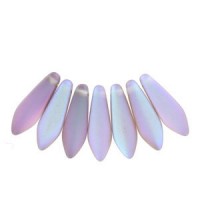 Czech Glass Daggers Perlen 5x16mm Crystal copper rainbow matted 00030-98573
